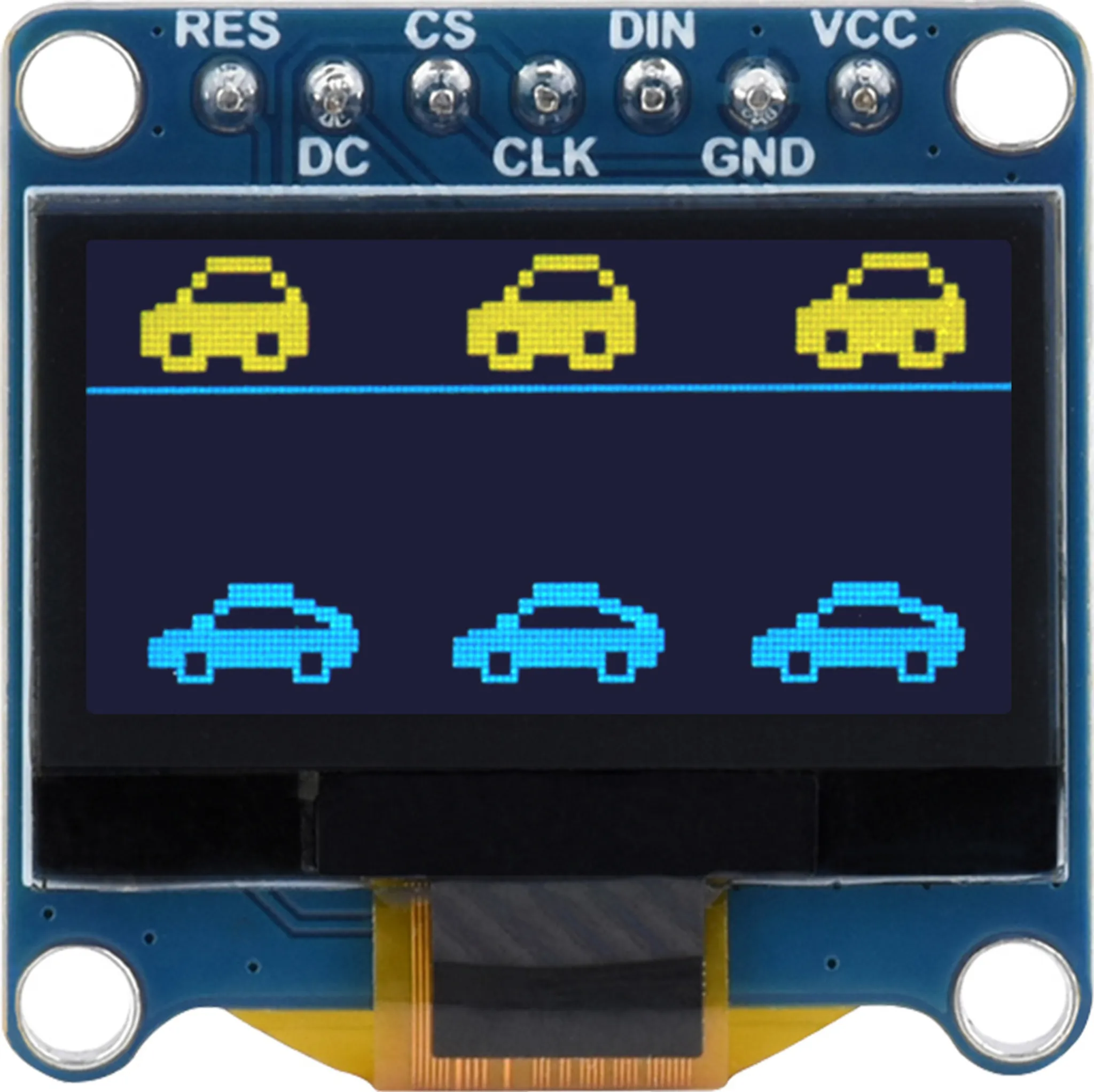 شاشة Waveshare OLED مقاس 0.96 بوصة